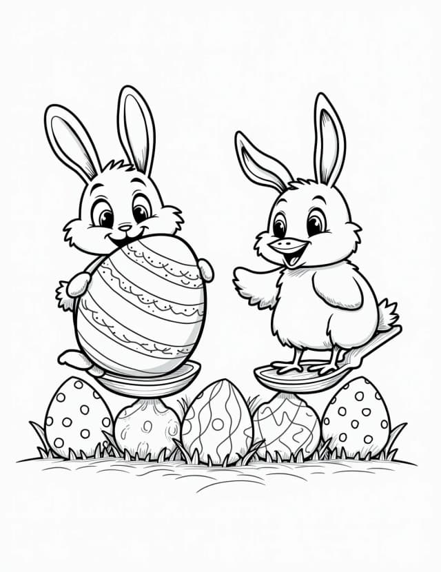 Easter egg coloring pages