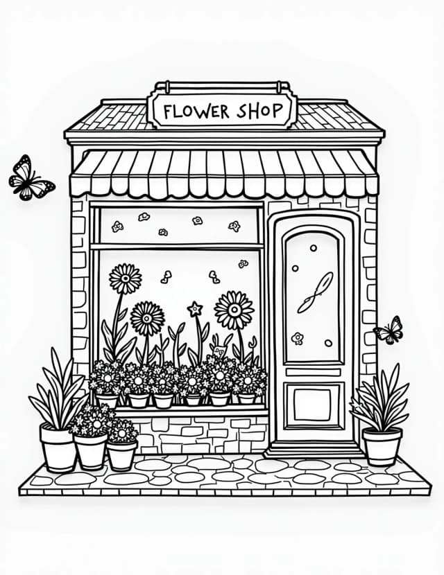 Flower coloring pages