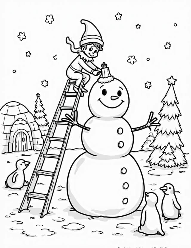 Elf on the shelf coloring pages