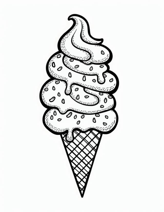 Ice cream coloring pages