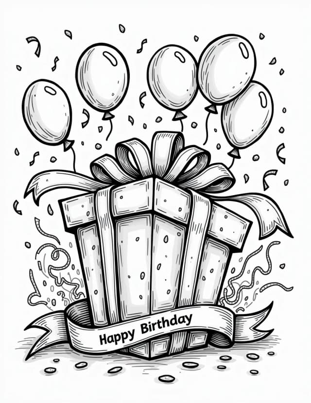 Presents coloring pages