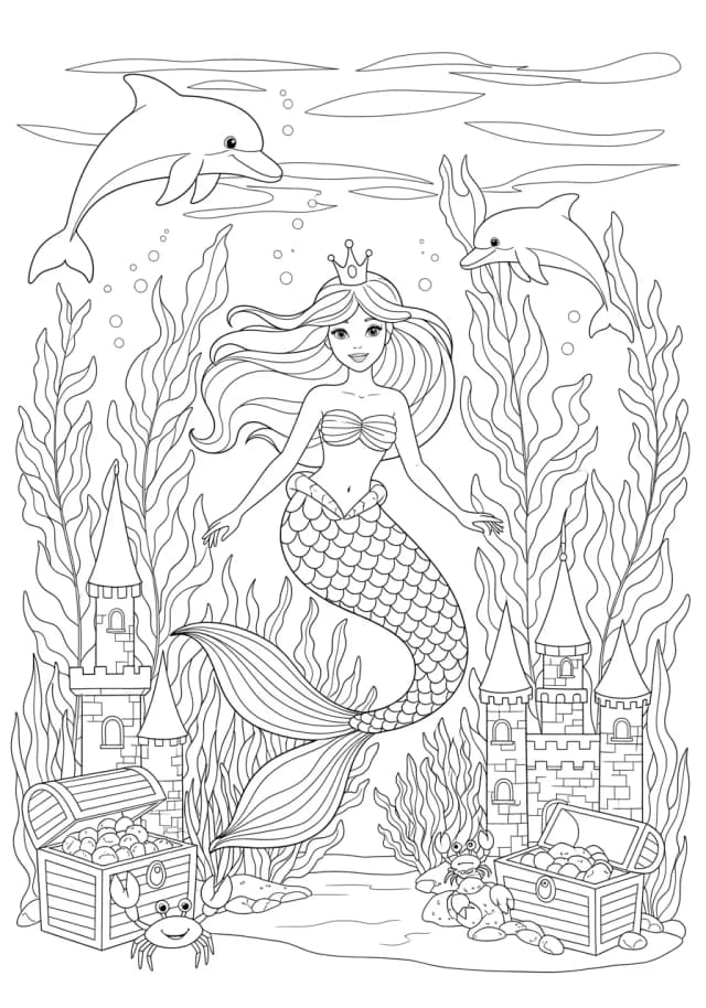 Mermaid Coloring Pages