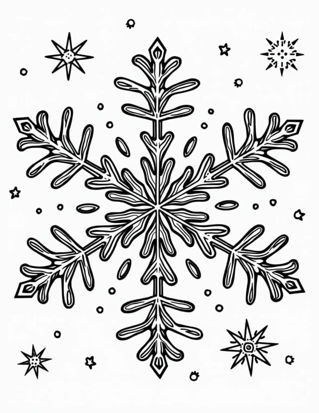 Snowflake coloring pages