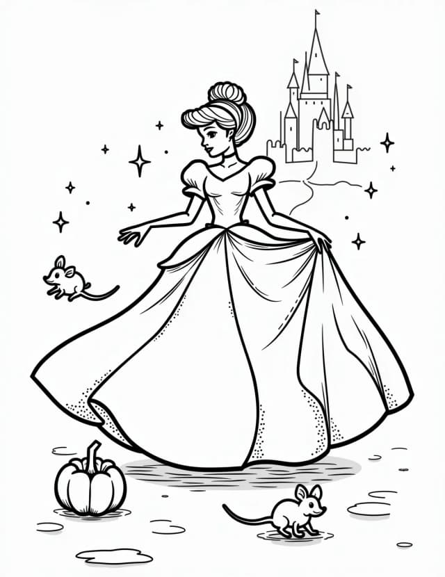 Disney princess coloring pages