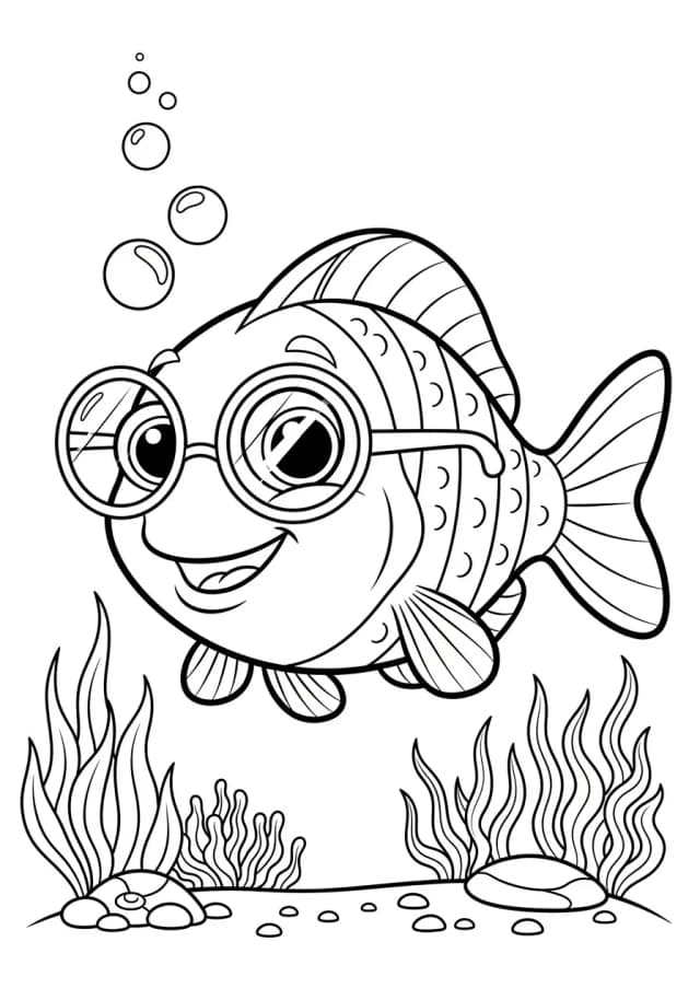 a fish wearing glasses